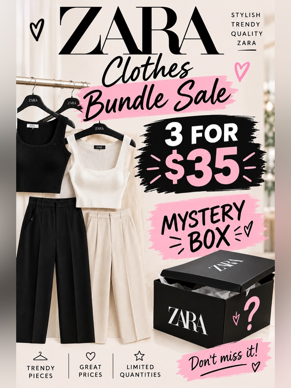 3 items Zara for $35